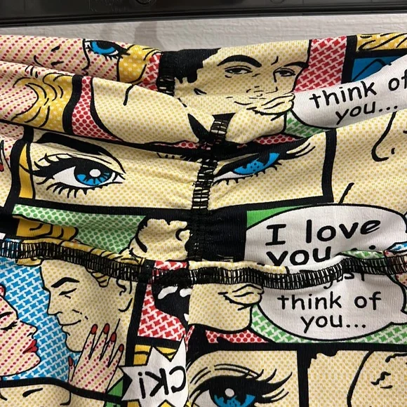 COMIC BOOK ORINT LEGGINGS - Picture 3 of 3